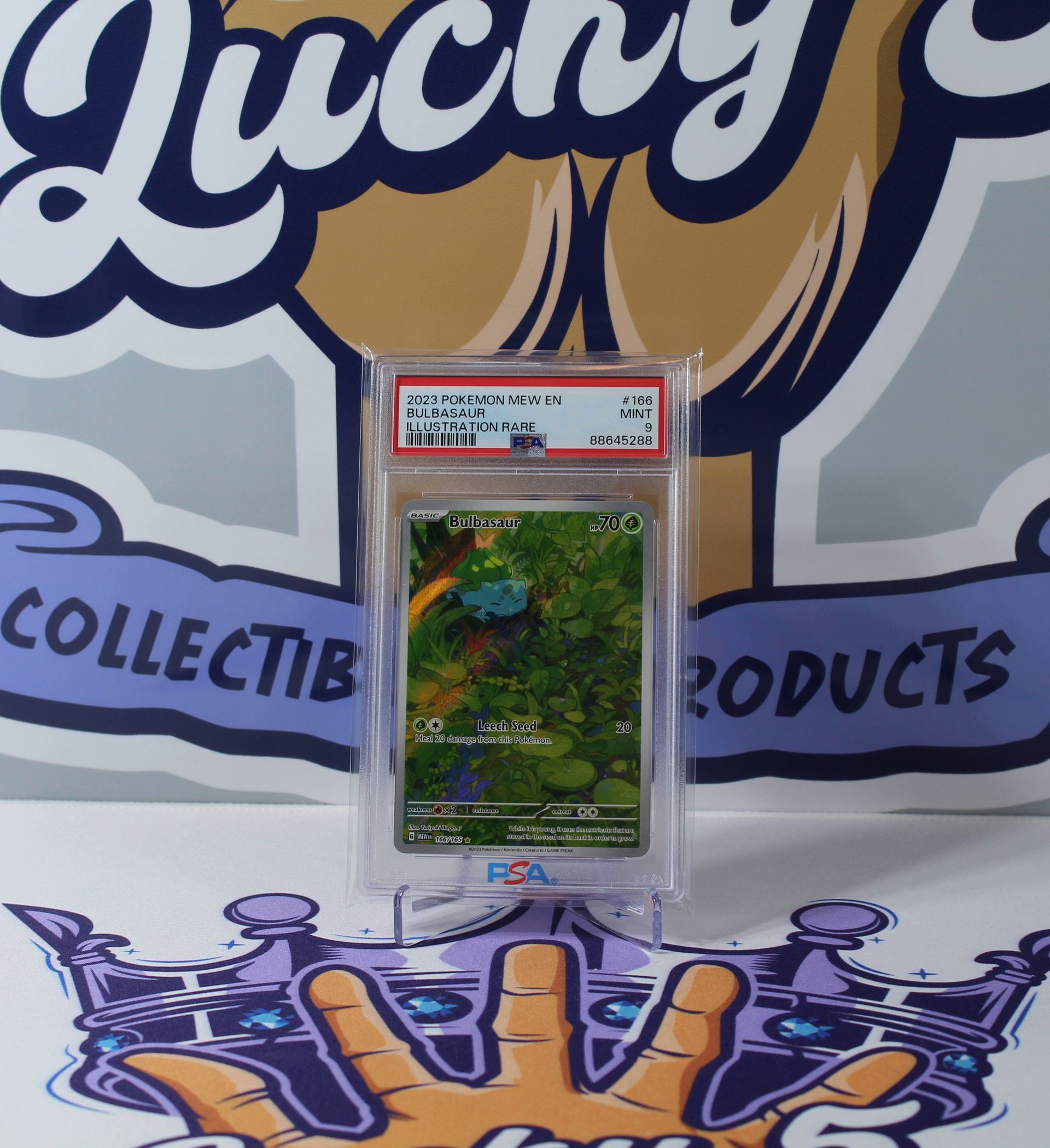 PME00013-2023 Pokémon Bulbasaur 166/165 Illustration Rare PSA 9 MINT MEW EN