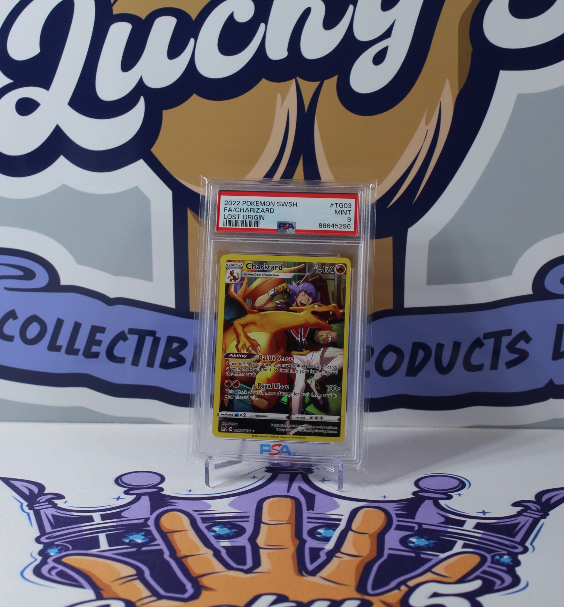 PME00021-PSA 9 MINT 2022 POKEMON SWSH Charizard Lost Origin TG03/TG30 Trainer Gallery
