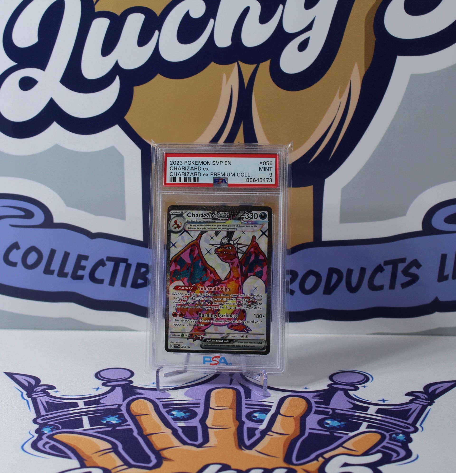 PME00024-PSA 9 Mint 2023 PSA 9 Mint 2023 Pokémon Charizard EX SVP EN 056 Black Star Promo