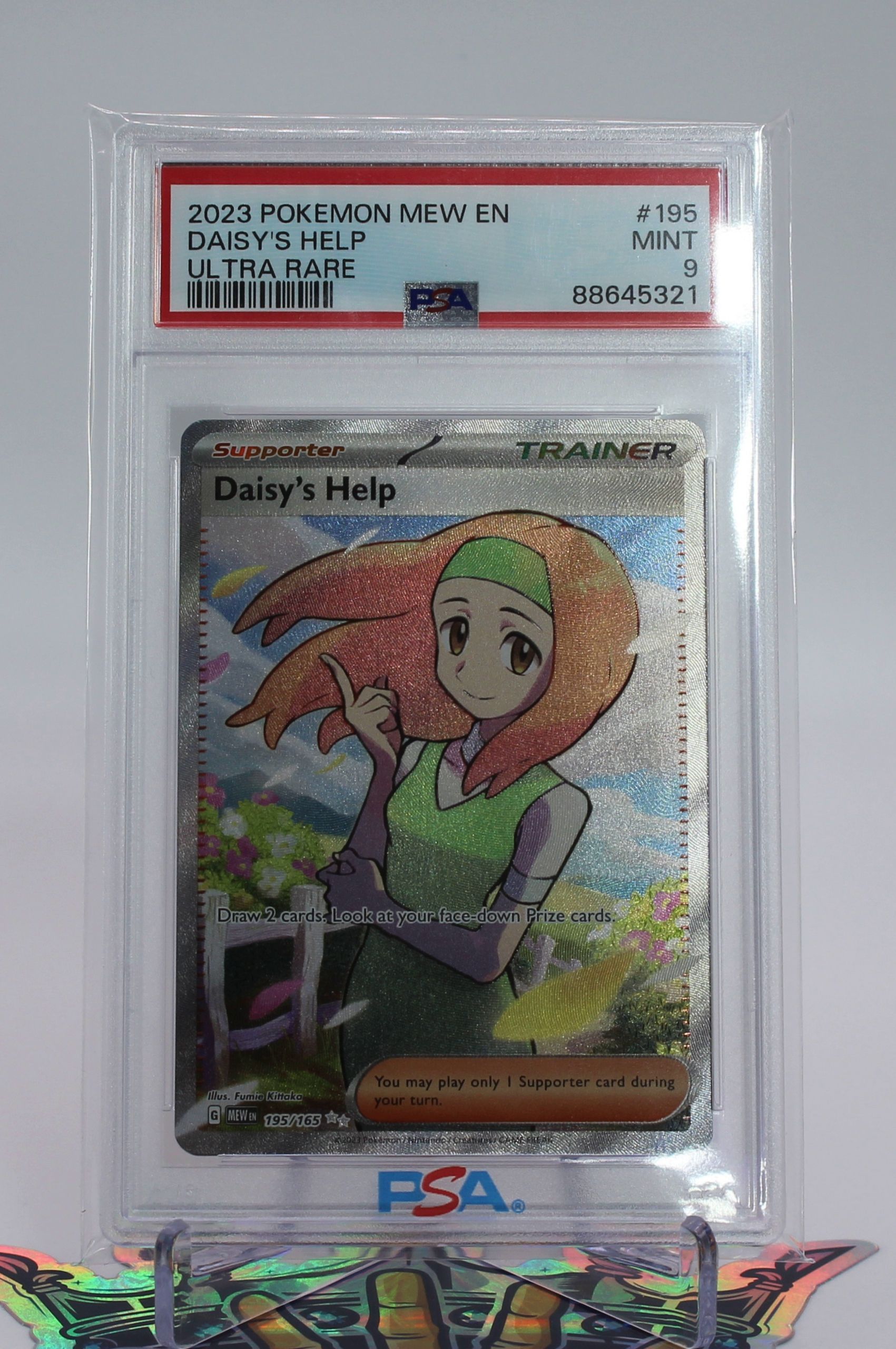PME00049-2023 POKEMON MEW EN-151 195 DAISY'S HELP ULTRA RARE PSA 9