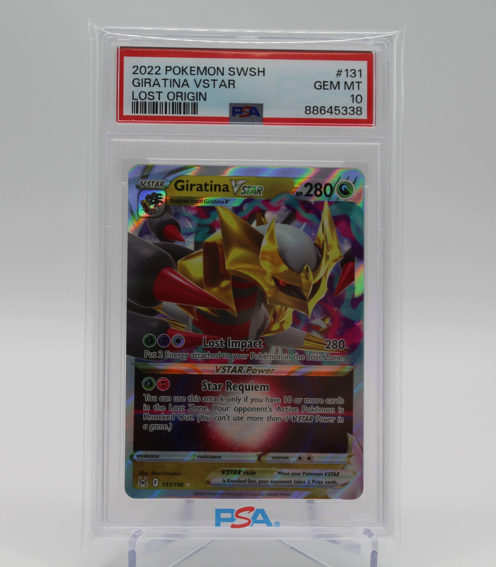 PME00065-Pokémon TCG Giratina VSTAR - Lost Origin 131/196 Holo Ultra Rare PSA 10