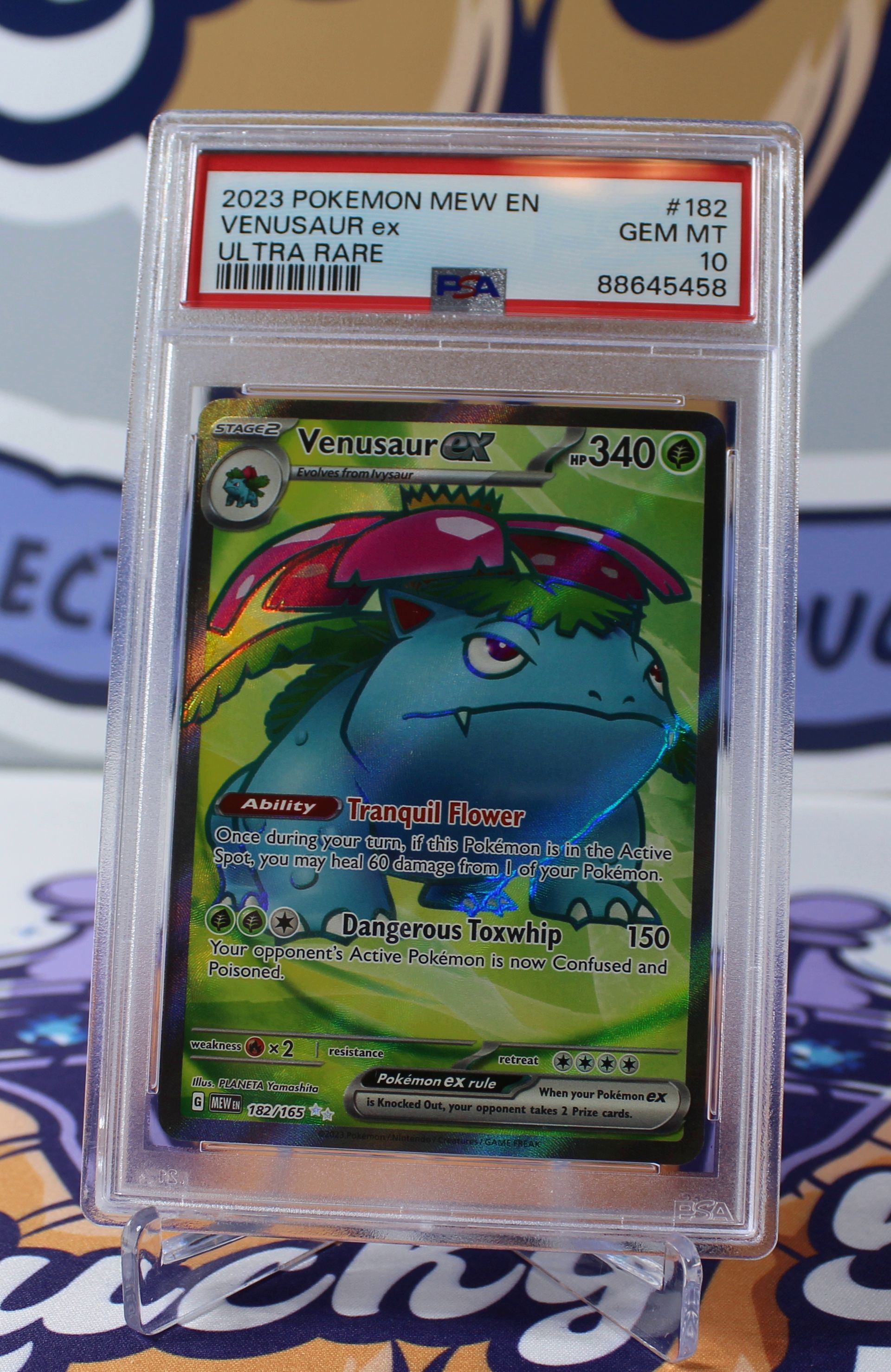 PME00184-Pokémon 151 ENGLISH - VENUSAUR EX - ULTRA RARE FULL ART - 182/165 - PSA 10