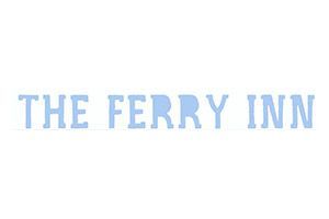 The ferry inn logo is blue and white on a white background.