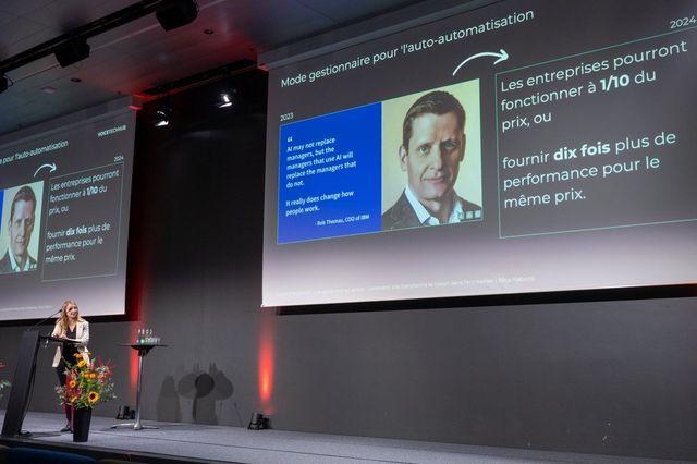 Nina Habicht bei einem Vortrag