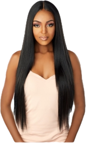 Woman with long, straight black hair, wearing a light-colored top, looking at the camera.