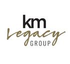 Km legacy group logo in black and gold script on a white background
