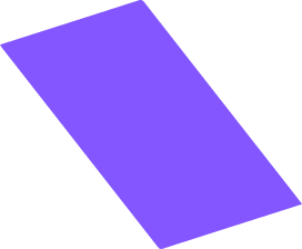 A slanted, purple rectangle on a white background.