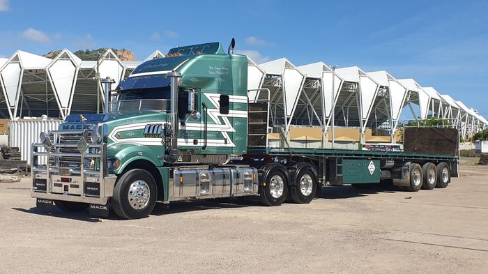 Freight truck at stadium — Transport Company in Townsville, QLD
