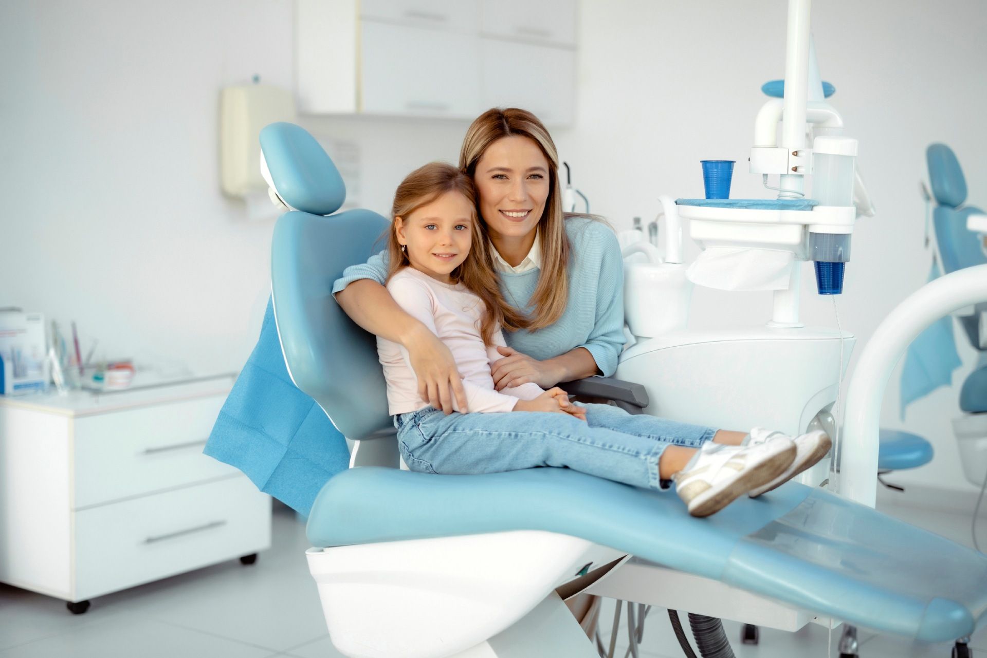 Dentista con bambina