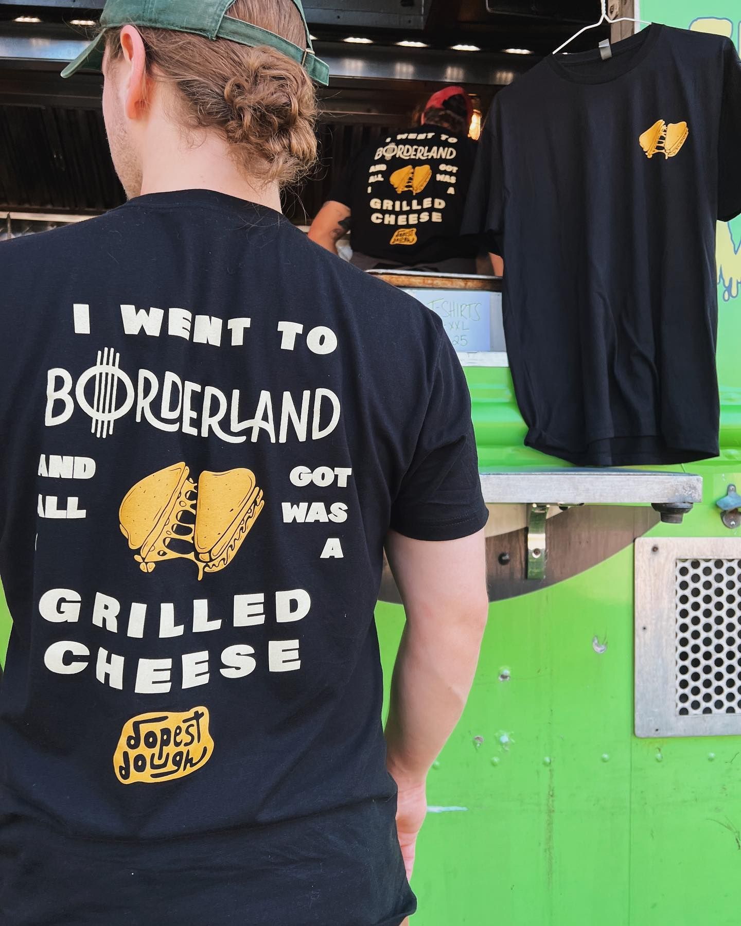 dopest dough borderland tshirt grilled cheese