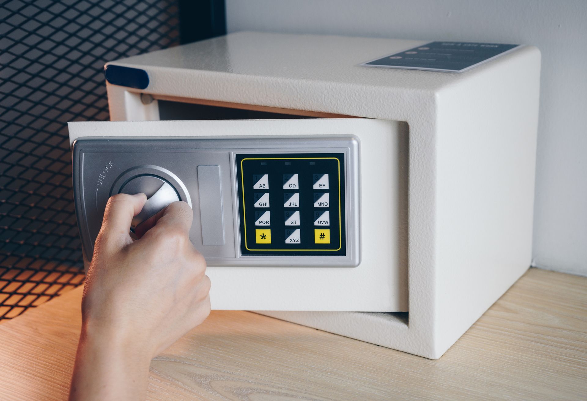 Safety box used for securing valuable objects.