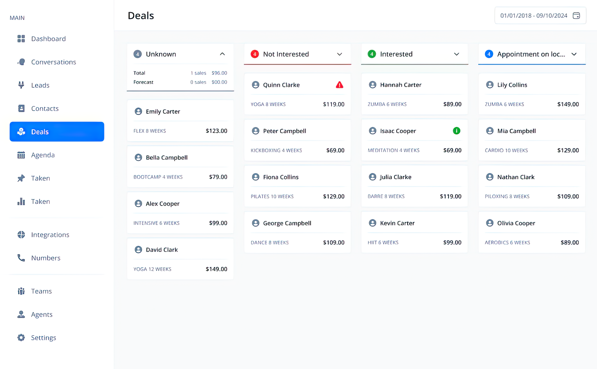 Screenshot of a dashboard showing various data in tabular format with red and green indicators, a blue menu.