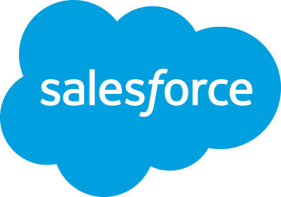 Salesforce logo: white text 