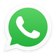 A white speech bubble with a green background containing a white telephone handset icon, representing WhatsApp.
