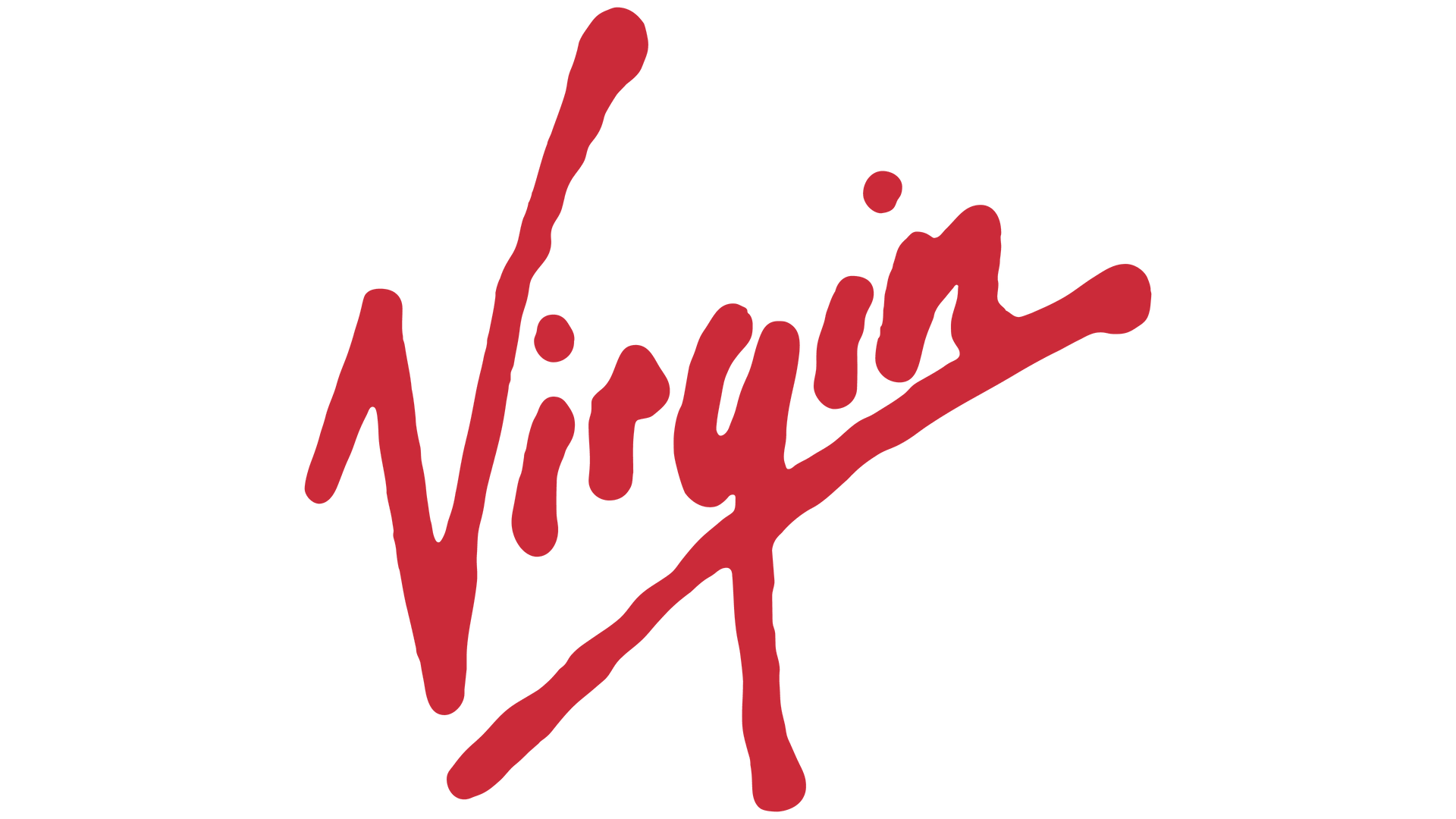 Red Virgin logo in cursive script with an underline.