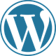 A white stylized letter 