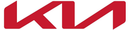 Red Kia logo in stylized red letters on a white background