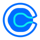 A stylized letter C logo composed of concentric blue and cyan shapes.