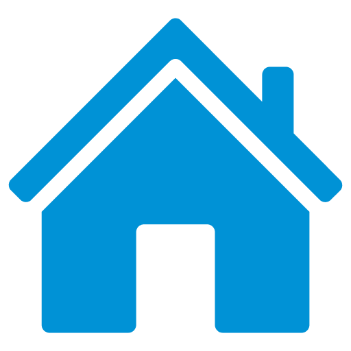 An icon of a blue house