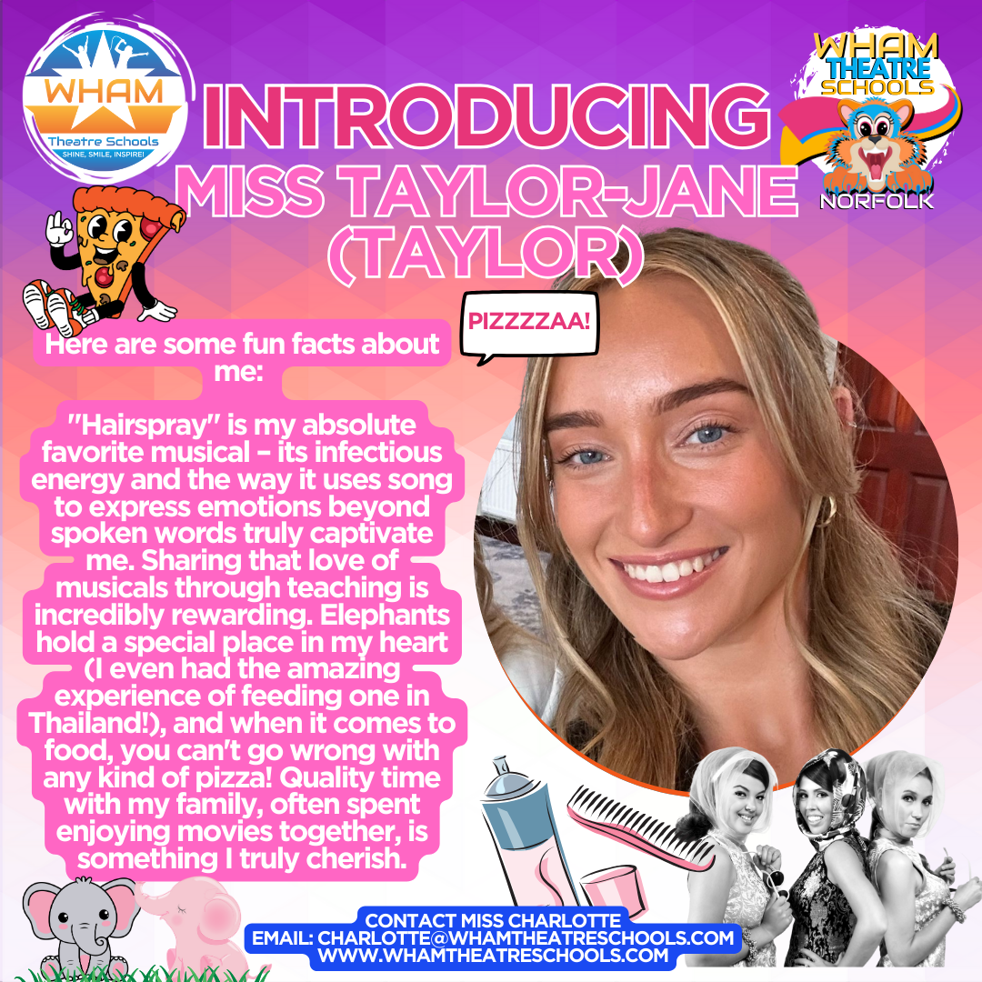 A poster for introducing miss taylor jane taylor