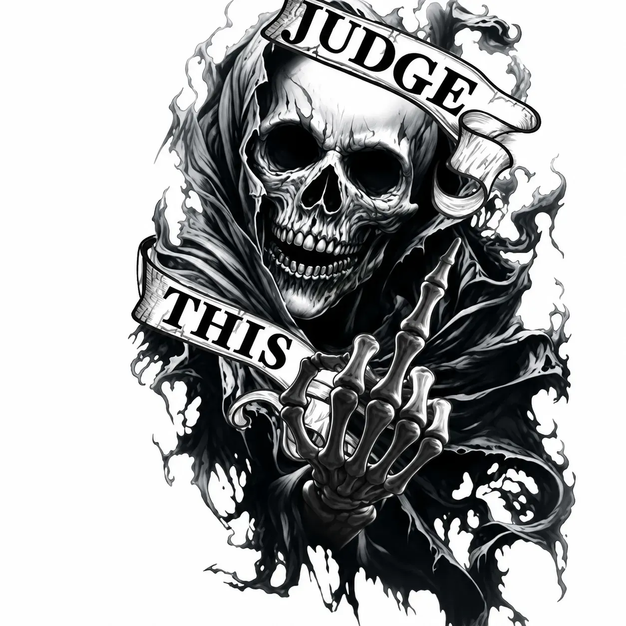 Grim reaper skull with 