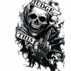 Grim reaper skull with 