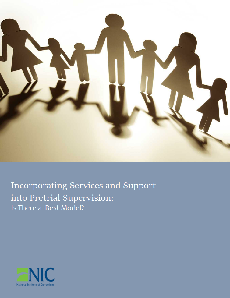 Cover of a report: person in a canoe on water. Title: First Step Forward. Subtitle: Transforming the Pretrial Period.