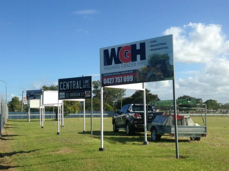 A Row of Signs With One That Says Mcg on It — Signtek Gladstone in Gladstone Central, QLD