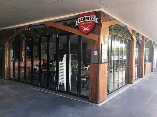 A Restaurant With a Sign That Says Schnitz on It — Signtek Gladstone in Gladstone Central, QLD