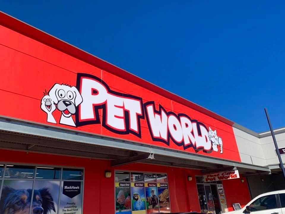 Exterior of a Pet World Store — Signtek Gladstone in Gladstone Central, QLD
