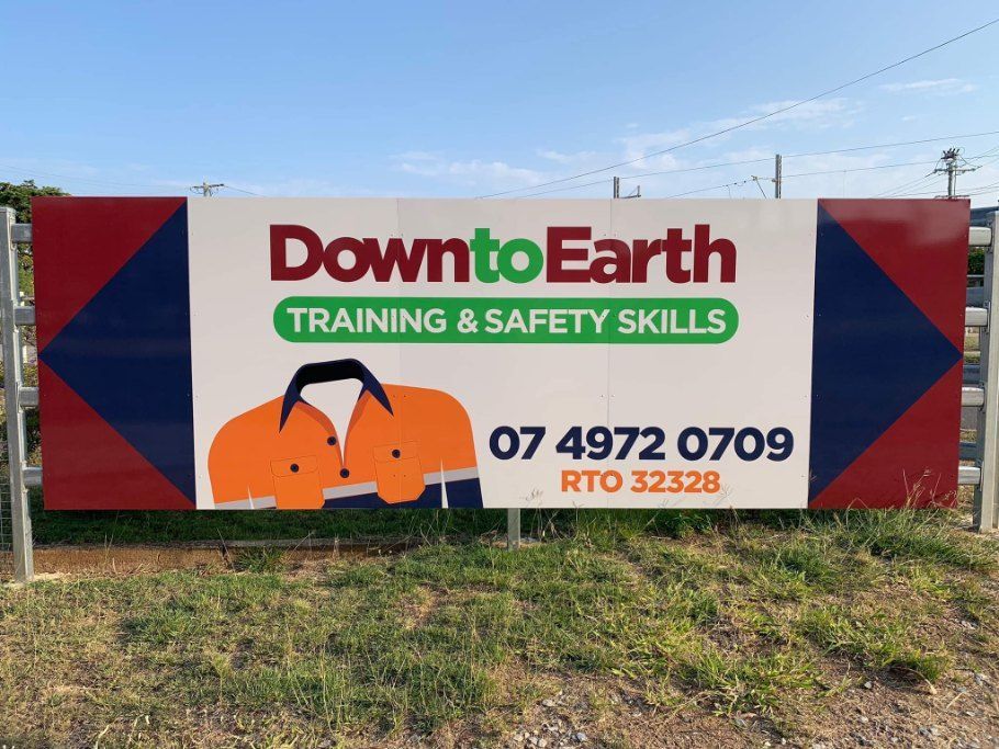 A Billboard for Down to Earth Training and Safety Skills — Signtek Gladstone in Gladstone Central, QLD