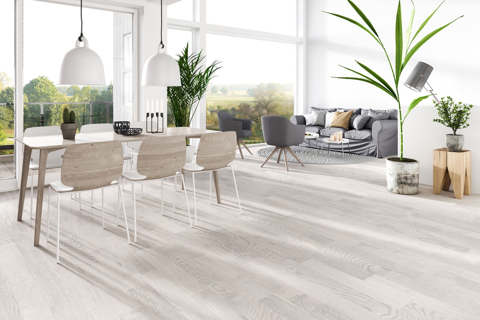Vinyl floor dining room