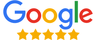 A google logo with five stars on it