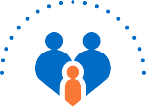 A group of people standing next to each other with their hands in the air.