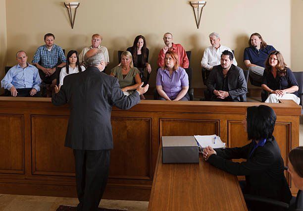 lawyer speaking with jury