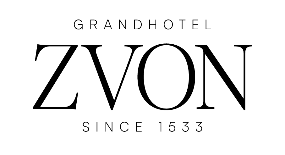 Černobílé logo pro grandhotel zvon od roku 1633