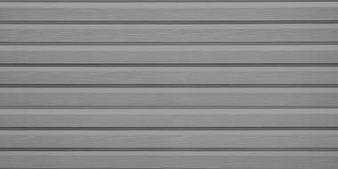 Gray horizontal metal slats with a ribbed, paneled texture