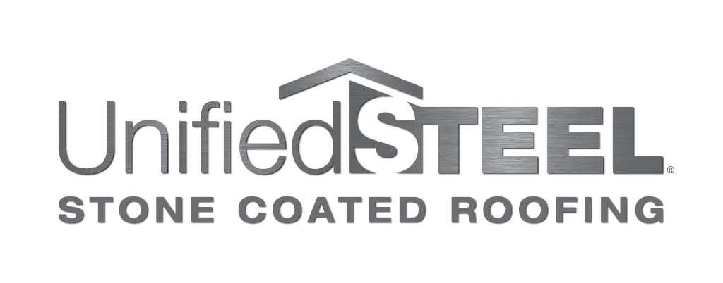 Unified Steel Stone Coated Roofing logo in gray and black text