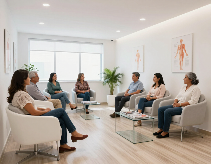 Sala de espera de clínica ortopédica moderna