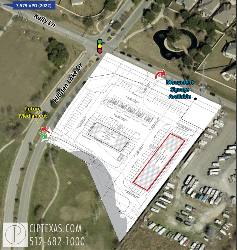 an aerial view of a parking lot in texas