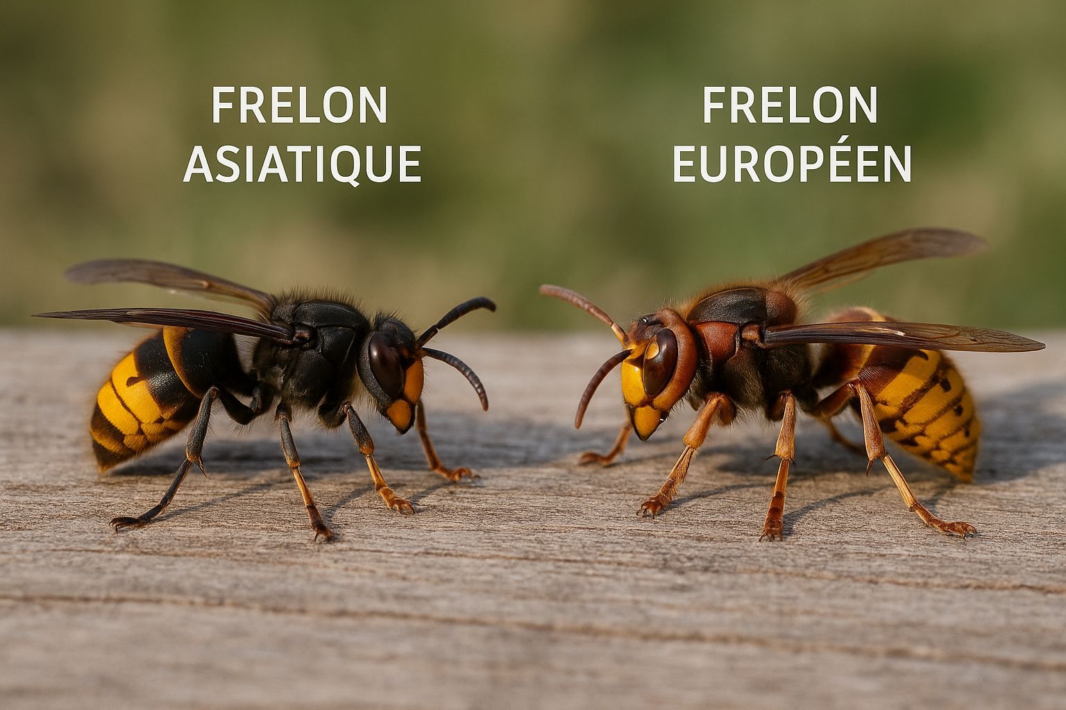 différence entre frelons asiatiques et frelons européens