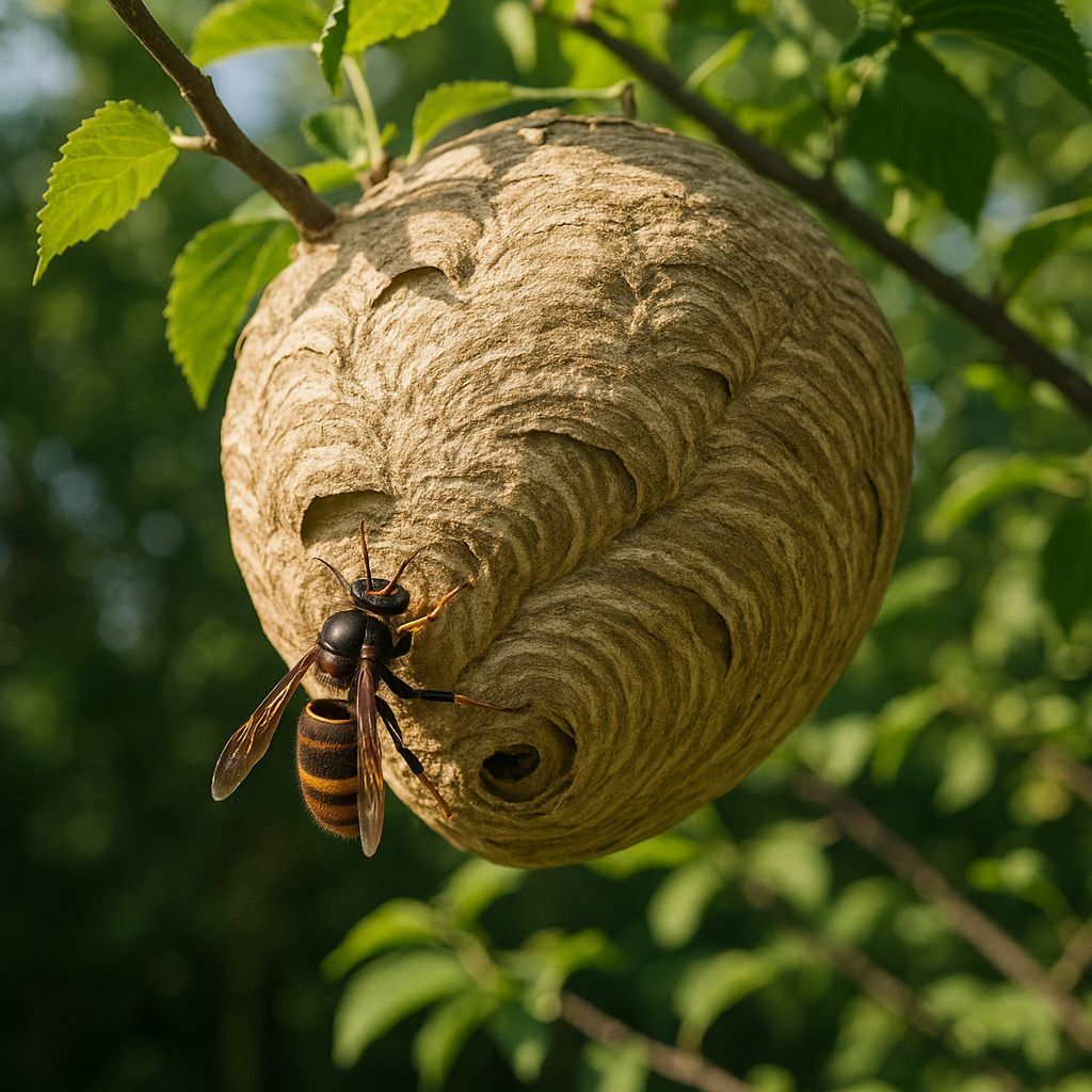 nid de guêpes de buissons
