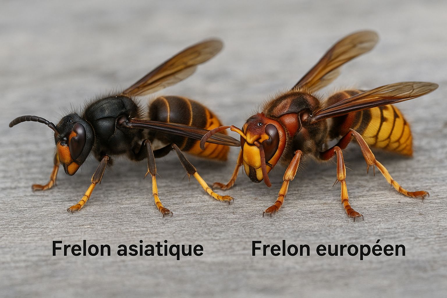 différence entre le frelons asiatique et le frelon européen
