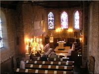 Interieur vanaf het orgel boven 