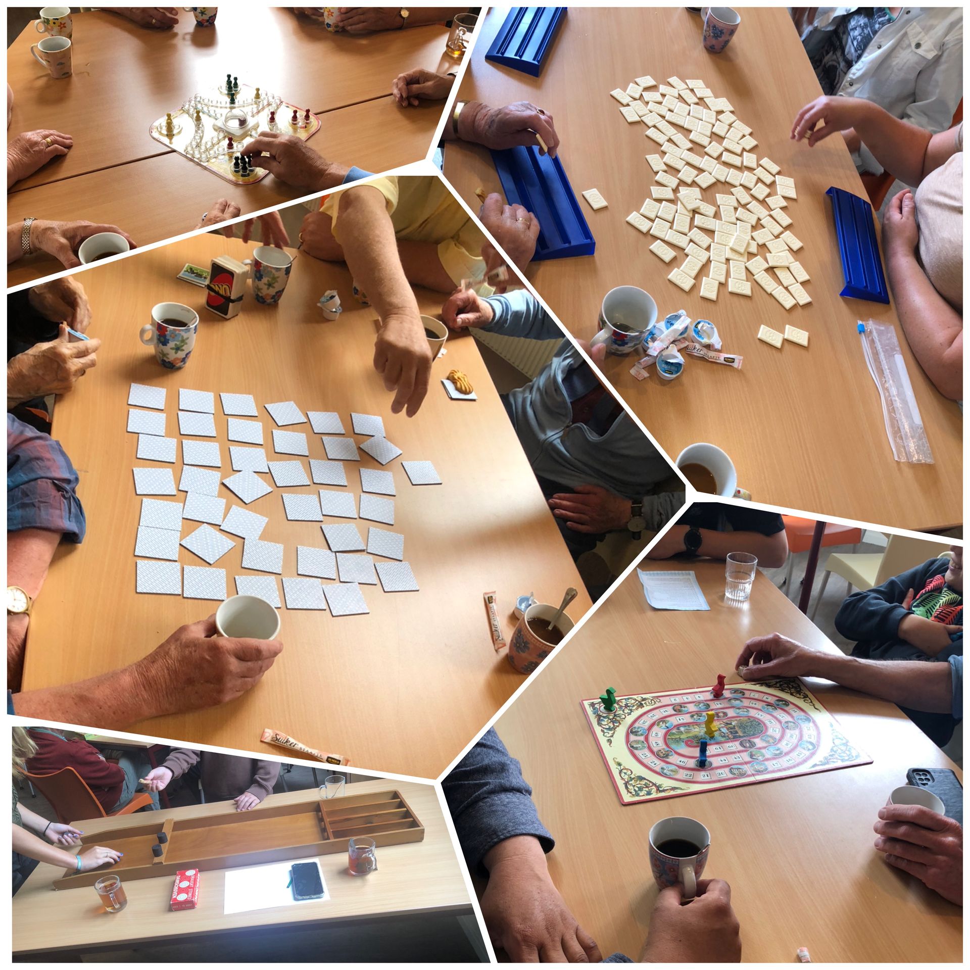 Diverse spelletjes zoals Rummikub, sjoelbak