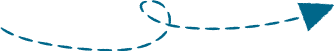 A blue arrow with a triangle pointing to the right on a white background.