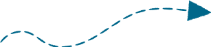 A blue arrow with a dotted line pointing to the right on a white background.
