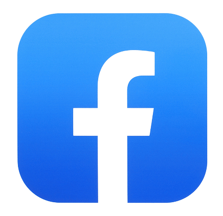 A blue facebook icon with a white f on it