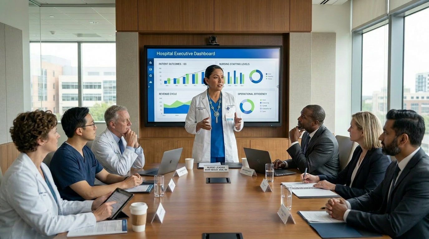Nurse leader in presentation