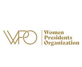 Gold Women Presidents Organization logo on a white background